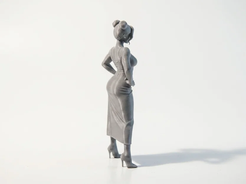 Mô hình tượng nữ quý cô thanh lịch in 3D - Image 3