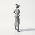 Mô hình tượng nữ quý cô thanh lịch in 3D - Thumbnail 3