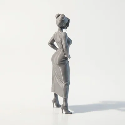 Mô hình tượng nữ quý cô thanh lịch in 3D
