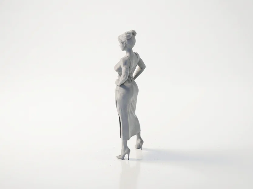 Mô hình tượng nữ quý cô thanh lịch in 3D - Image 4