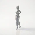 Mô hình tượng nữ quý cô thanh lịch in 3D - Thumbnail 4