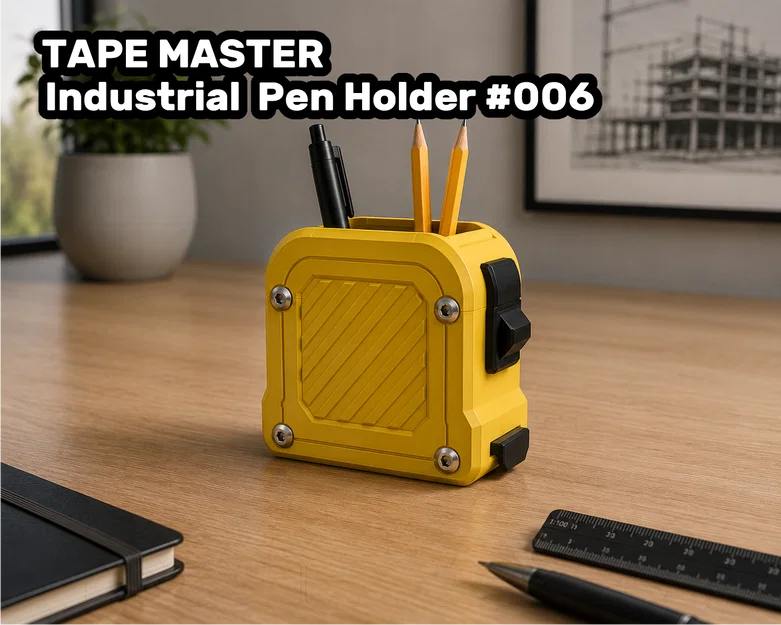 TAPE MASTER – Ống cắm bút hình thước cuộn công nghiệp (#006) - Image 1