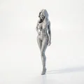 Mô hình tượng nữ Slim Lady mặc Bodysuit in 3D - Thumbnail 1