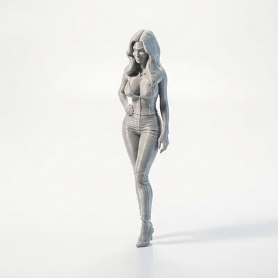 Mô hình tượng nữ Slim Lady mặc Bodysuit in 3D