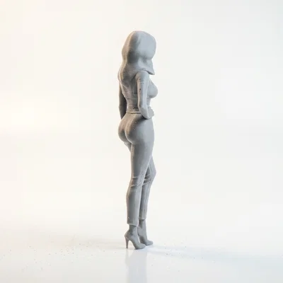 Mô hình tượng nữ Slim Lady mặc Bodysuit in 3D