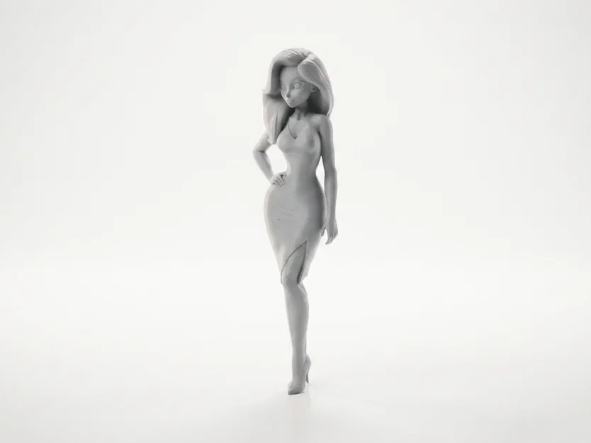 Mô hình 3D tượng nữ Slim Lady thanh lịch in ấn dễ dàng - Image 1