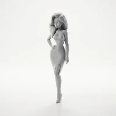 Mô hình 3D tượng nữ Slim Lady thanh lịch in ấn dễ dàng
