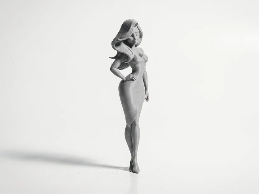 Mô hình 3D tượng nữ Slim Lady thanh lịch in ấn dễ dàng - Image 2