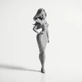 Mô hình 3D tượng nữ Slim Lady thanh lịch in ấn dễ dàng - Thumbnail 2