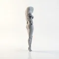 Mô hình 3D tượng nữ Slim Lady thanh lịch in ấn dễ dàng - Thumbnail 3