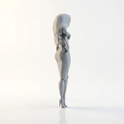 Mô hình 3D tượng nữ Slim Lady thanh lịch in ấn dễ dàng