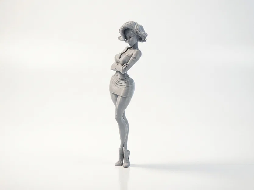Mô hình tượng nữ Slim Lady khoanh tay - File in 3D - Image 1