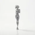 Mô hình tượng nữ Slim Lady khoanh tay - File in 3D - Thumbnail 2