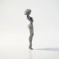 Mô hình tượng nữ Slim Lady khoanh tay - File in 3D - Thumbnail 3