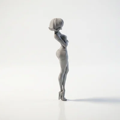 Mô hình tượng nữ Slim Lady khoanh tay - File in 3D