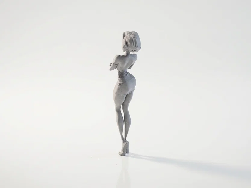 Mô hình tượng nữ Slim Lady khoanh tay - File in 3D - Image 4