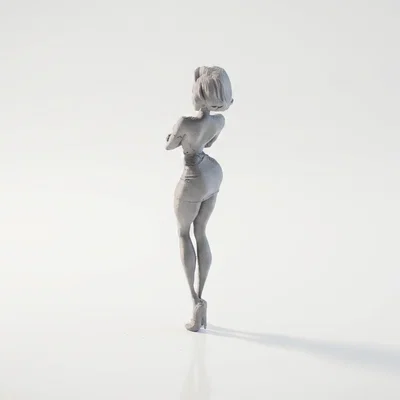 Mô hình tượng nữ Slim Lady khoanh tay - File in 3D