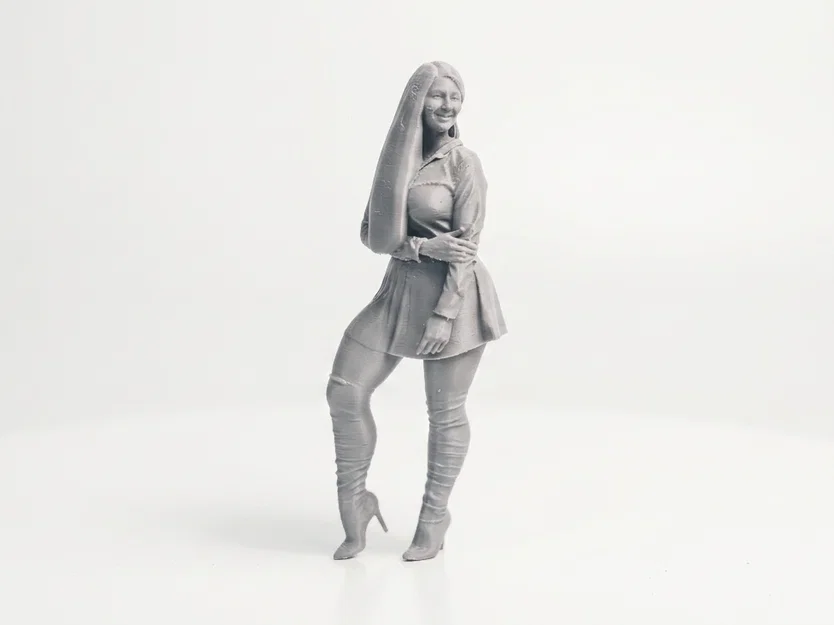 Tượng Nữ Trùm Đầu Smiley Lady - Mô hình in 3D nghệ thuật - Image 2