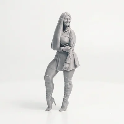 Tượng Nữ Trùm Đầu Smiley Lady - Mô hình in 3D nghệ thuật