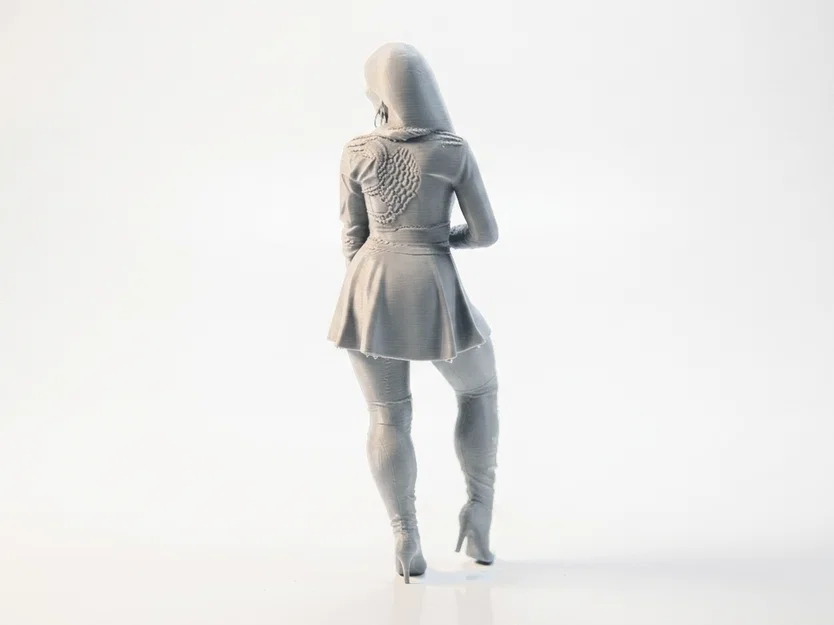 Tượng Nữ Trùm Đầu Smiley Lady - Mô hình in 3D nghệ thuật - Image 4