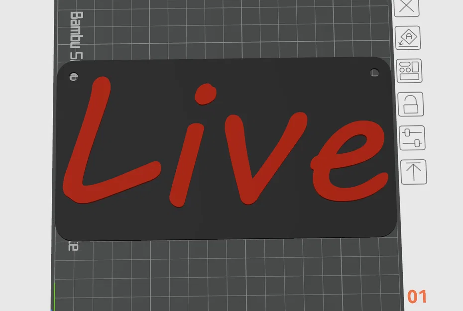 Bảng hiệu treo tường "Live" 100x180mm - In 3D dễ dàng - Image 1
