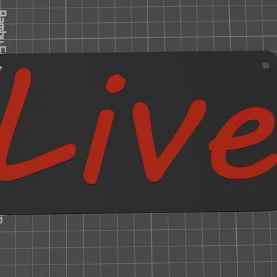 Bảng hiệu treo tường "Live" 100x180mm - In 3D dễ dàng