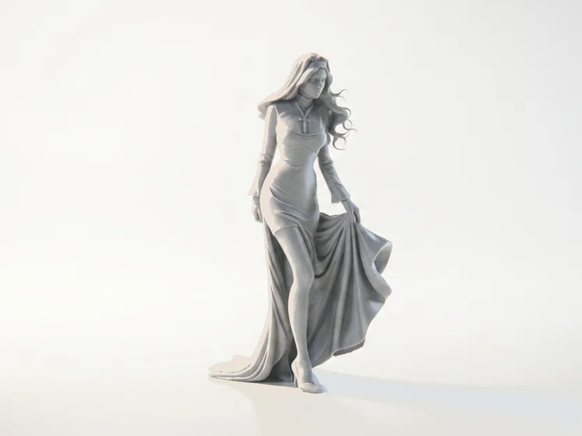 Tượng Nữ Tu Thanh Thoát (Slim Nun) - Mô hình in 3D tôn giáo - Image 2