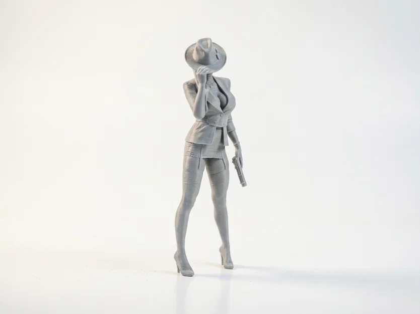 Mô hình 3D Quý cô Hút thuốc - Tượng phái nữ nghệ thuật - Image 2