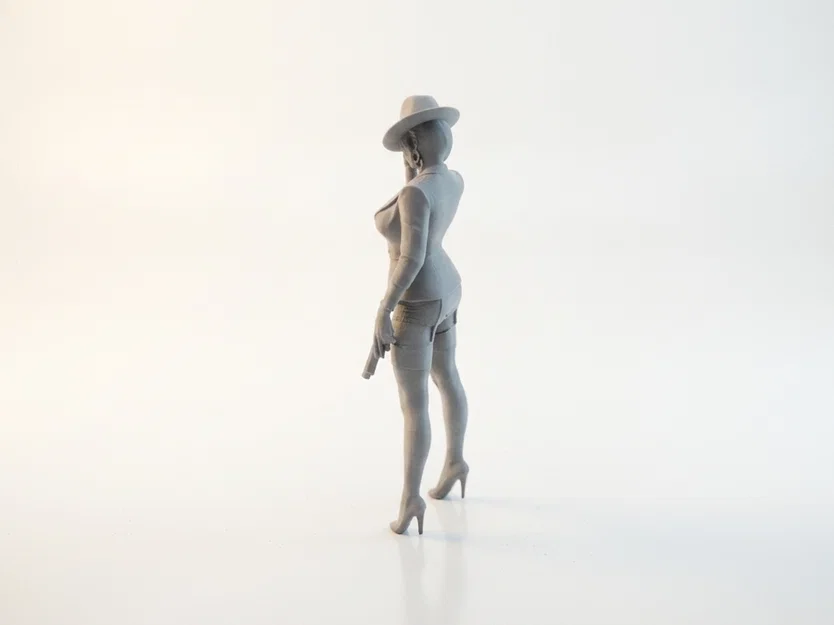 Mô hình 3D Quý cô Hút thuốc - Tượng phái nữ nghệ thuật - Image 4