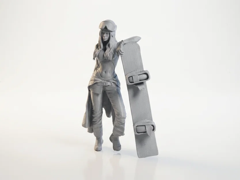 Mô hình nữ vận động viên trượt tuyết Snowboard Babe - In 3D - Image 1