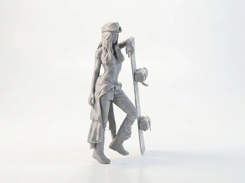 Mô hình nữ vận động viên trượt tuyết Snowboard Babe - In 3D - Image 2