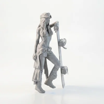 Mô hình nữ vận động viên trượt tuyết Snowboard Babe - In 3D