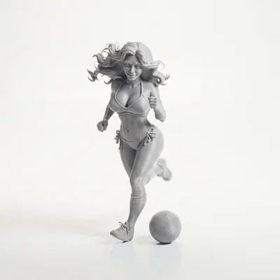 Mô Hình Nữ Vận Động Viên Bóng Đá In 3D Sống Động