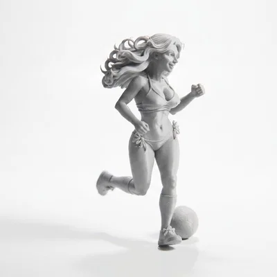 Mô Hình Nữ Vận Động Viên Bóng Đá In 3D Sống Động