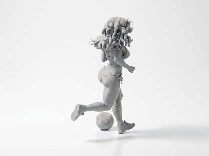 Mô Hình Nữ Vận Động Viên Bóng Đá In 3D Sống Động - Image 3