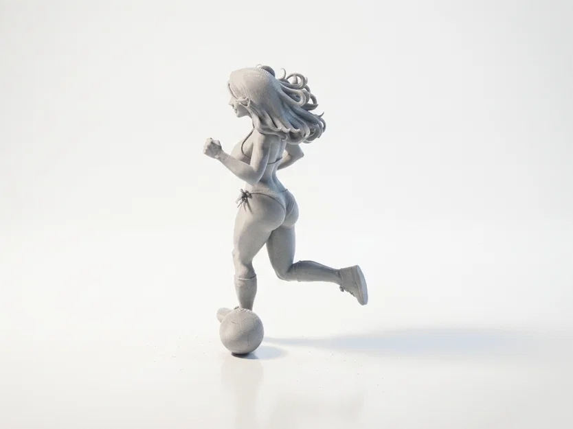 Mô Hình Nữ Vận Động Viên Bóng Đá In 3D Sống Động - Image 4