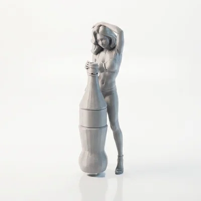 Mô hình 3D Soda Lady Figurine - Tượng nữ nghệ thuật in 3D