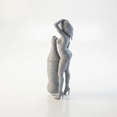 Mô hình 3D Soda Lady Figurine - Tượng nữ nghệ thuật in 3D