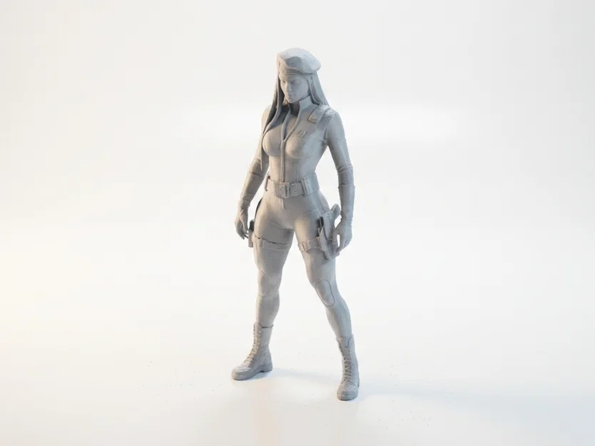 Mô hình 3D nữ quân nhân mặc bodysuit (Soldier In Bodysuit Female Figurine) - Image 1