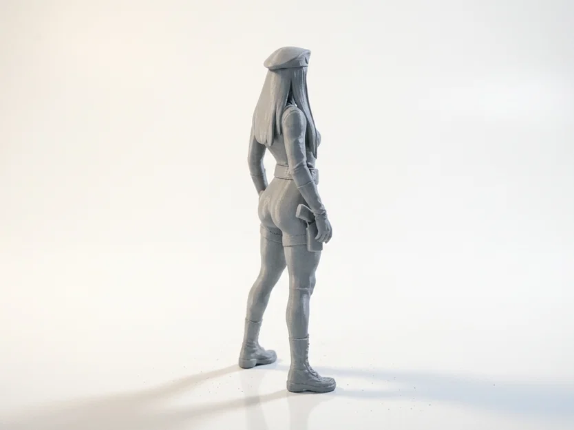 Mô hình 3D nữ quân nhân mặc bodysuit (Soldier In Bodysuit Female Figurine) - Image 3