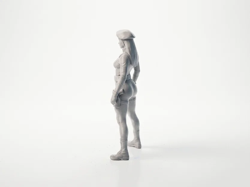 Mô hình 3D nữ quân nhân mặc bodysuit (Soldier In Bodysuit Female Figurine) - Image 4