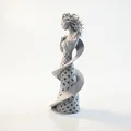 Spiral Lady - Mô hình tượng nghệ thuật nữ dạng xoắn ốc 3D - Thumbnail 1