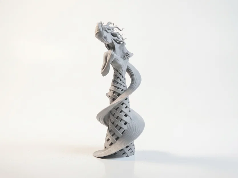 Spiral Lady - Mô hình tượng nghệ thuật nữ dạng xoắn ốc 3D - Image 2