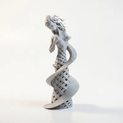 Spiral Lady - Mô hình tượng nghệ thuật nữ dạng xoắn ốc 3D