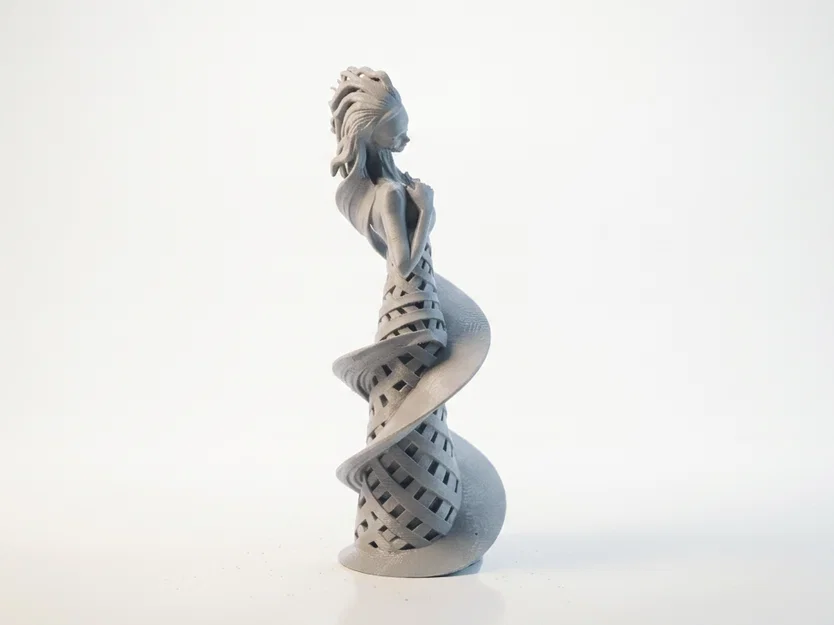 Spiral Lady - Mô hình tượng nghệ thuật nữ dạng xoắn ốc 3D - Image 3
