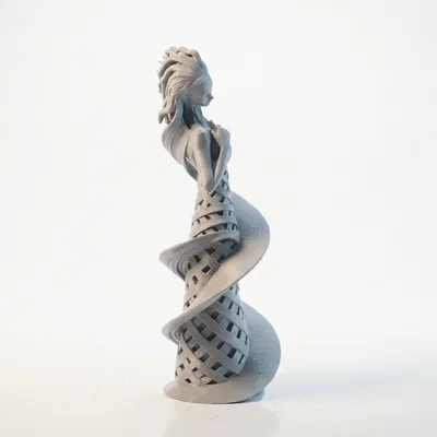Spiral Lady - Mô hình tượng nghệ thuật nữ dạng xoắn ốc 3D