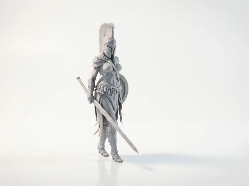 Mô hình Nữ chiến binh Spartan 3D chất lượng cao - Image 2