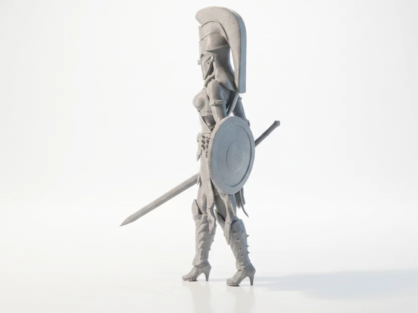 Mô hình Nữ chiến binh Spartan 3D chất lượng cao - Image 4