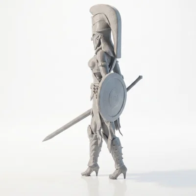 Mô hình Nữ chiến binh Spartan 3D chất lượng cao