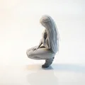 Mô hình 3D Nữ Vận động viên Squat (Athletic Woman Squatting Figurine) - Thumbnail 4